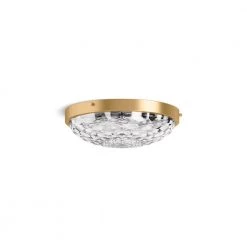 Arendela 15 in. 3-Light Brushed Moderne Brass Flush Mount by KOHLER
