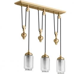 Artifacts 3-Light Moderne Brushed Gold Chandelier by KOHLER 5 Artifacts 3-Light Moderne Brushed Gold Chandelier by KOHLER -KOHLER Sale Store modern brushed gold kohler chandeliers 22659 ch03 bgl 40 1000