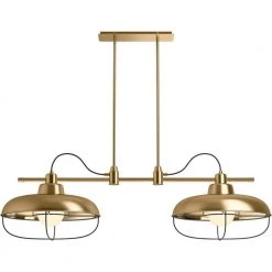 Modern Farm XL 2-Light Modern Brushed Gold Chandelier by KOHLER