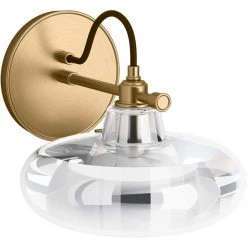 Moderne Farm 1-Light Moderne Brushed Gold Lacemaker Sconce by KOHLER