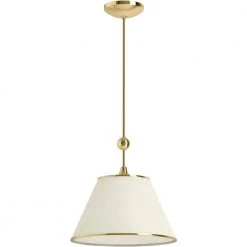 Parohn 1-Light Polished Brass Pendant by KOHLER