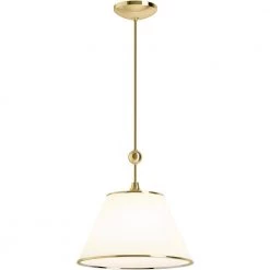 Parohn 1-Light Polished Brass Pendant by KOHLER -KOHLER Sale Store polished brass kohler chandeliers 27861 pe01 2pl c3 1000