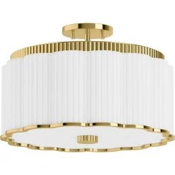 Tresdoux 16.1875 in. 3-Light Polished Brass Semi-Flush Mount by KOHLER -KOHLER Sale Store polished brass kohler flush mount lights 27437 sf03 2pl c3 1000