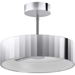 Simpalo 14.3125 in. Polished Chrome LED Semi-Flush Mount by KOHLER