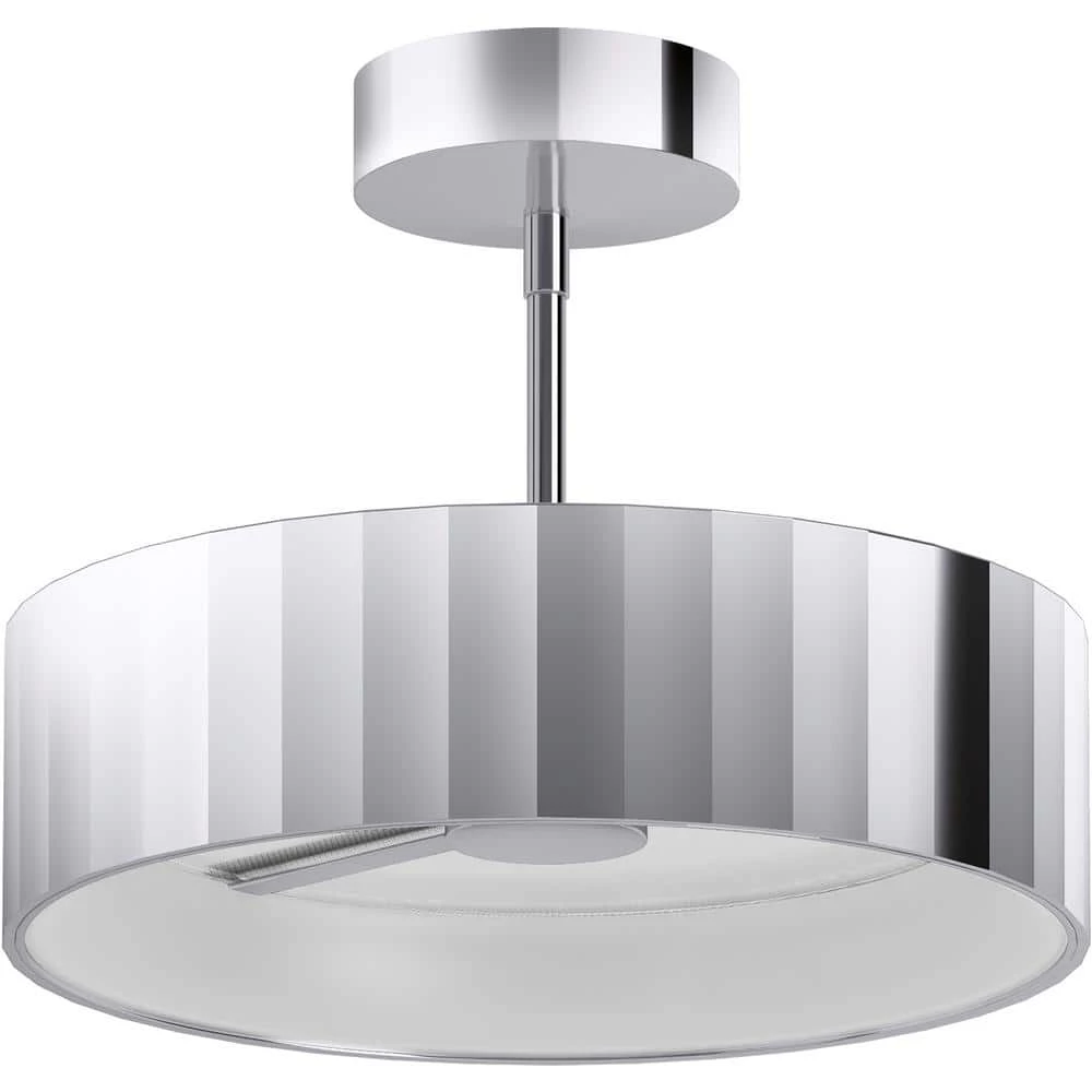 Simpalo 14.3125 in. Polished Chrome LED Semi-Flush Mount by KOHLER 1 Simpalo 14.3125 in. Polished Chrome LED Semi-Flush Mount by KOHLER