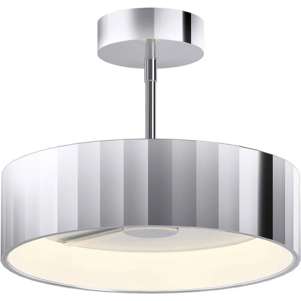 Simpalo 14.3125 in. Polished Chrome LED Semi-Flush Mount by KOHLER 2 Simpalo 14.3125 in. Polished Chrome LED Semi-Flush Mount by KOHLER - Image 2