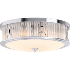 Terret 15 in. 3-Light Polished Chrome Flush Mount by KOHLER