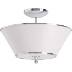 Parohn 16 in. 2-Light Polished Chrome Sconce Semi Flush Mount by KOHLER