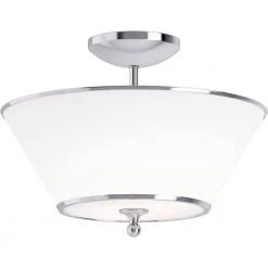 Parohn 16 in. 2-Light Polished Chrome Sconce Semi Flush Mount by KOHLER 5 Parohn 16 in. 2-Light Polished Chrome Sconce Semi Flush Mount by KOHLER -KOHLER Sale Store polished chrome kohler flush mount lights 27859 fm02 cpl c3 1000