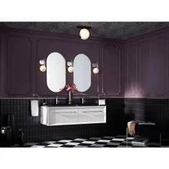 Kraga 14 in. 1-Light Polished Chrome Flush Mount by KOHLER 11 Kraga 14 in. 1-Light Polished Chrome Flush Mount by KOHLER -KOHLER Sale Store polished chrome kohler flush mount lights 32374 fm01 cpl 44 1000