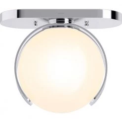 Kraga 14 in. 1-Light Polished Chrome Flush Mount by KOHLER 8 Kraga 14 in. 1-Light Polished Chrome Flush Mount by KOHLER -KOHLER Sale Store polished chrome kohler flush mount lights 32374 fm01 cpl c3 1000