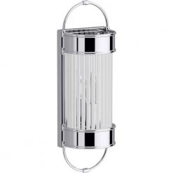 Terret 1-Light Polished Chrome Wall Sconce by KOHLER -KOHLER Sale Store polished chrome kohler vanity lighting k 27751 sc01 cpl c3 1000