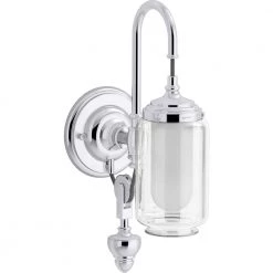 Artifacts 1-Light Polished Chrome Wall Sconce by KOHLER