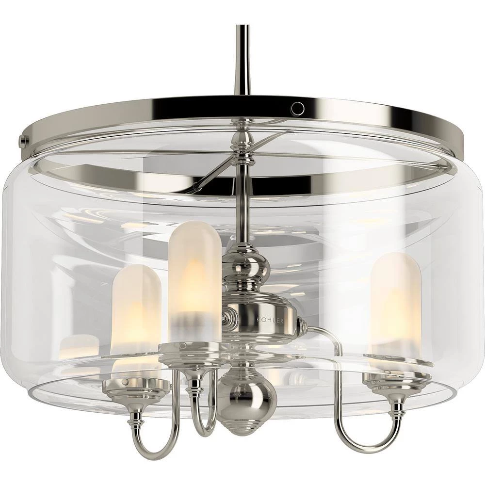 Artifacts 3-Light Polished Nickel Chandelier by KOHLER 6 Artifacts 3-Light Polished Nickel Chandelier by KOHLER - Image 6