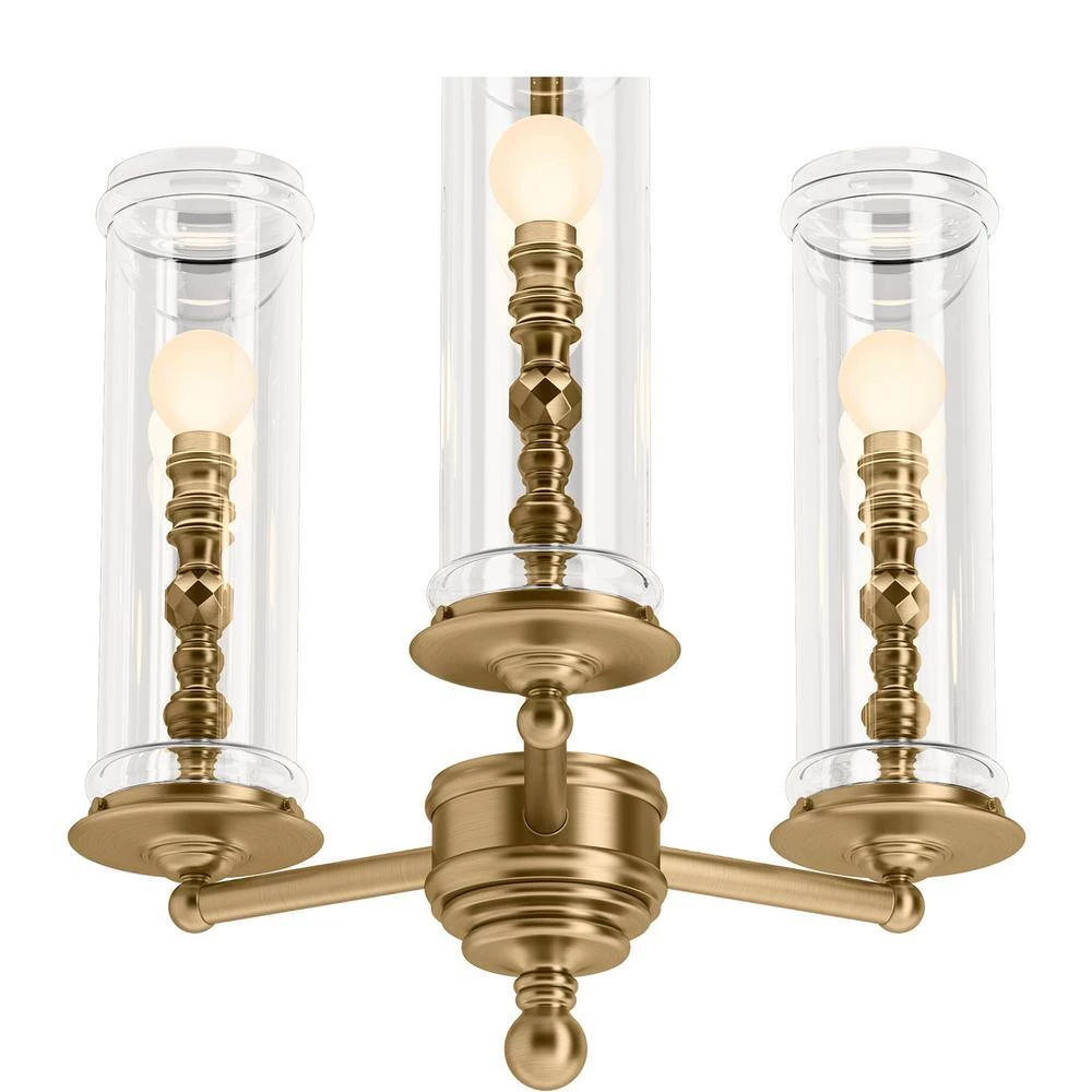 Damask 3-Light Polished Nickel Chandelier by KOHLER 3 Damask 3-Light Polished Nickel Chandelier by KOHLER - Image 3