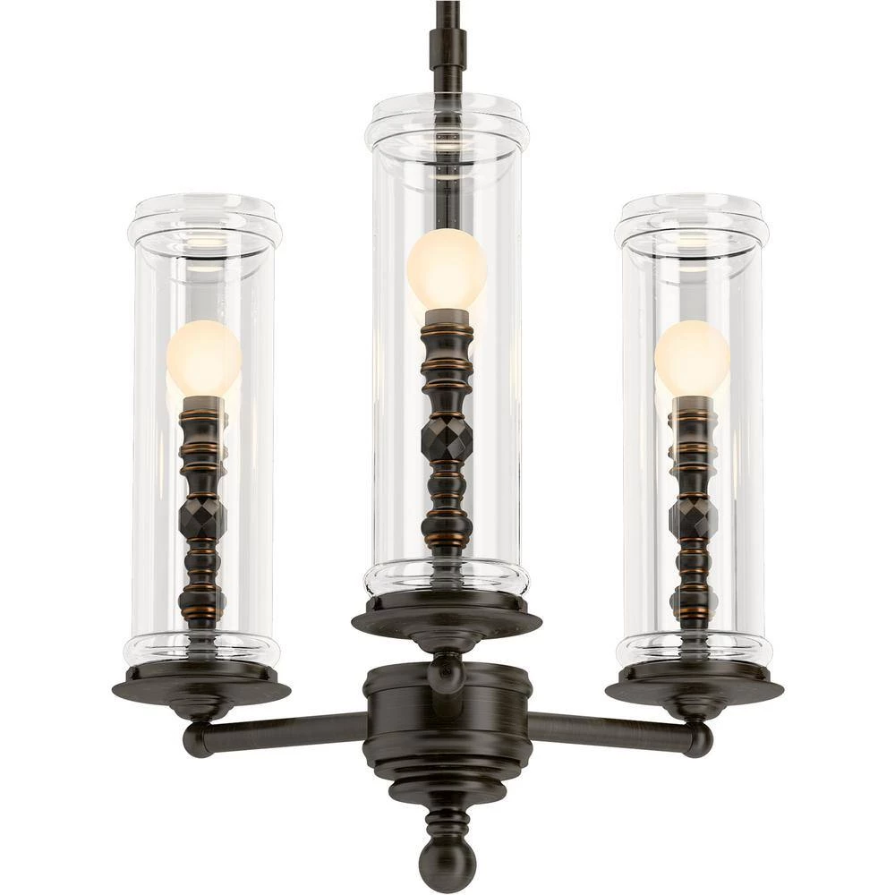 Damask 3-Light Polished Nickel Chandelier by KOHLER 4 Damask 3-Light Polished Nickel Chandelier by KOHLER - Image 4