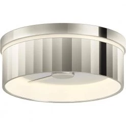 Simpalo 14.875 in. Polished Nickel LED Flush Mount by KOHLER