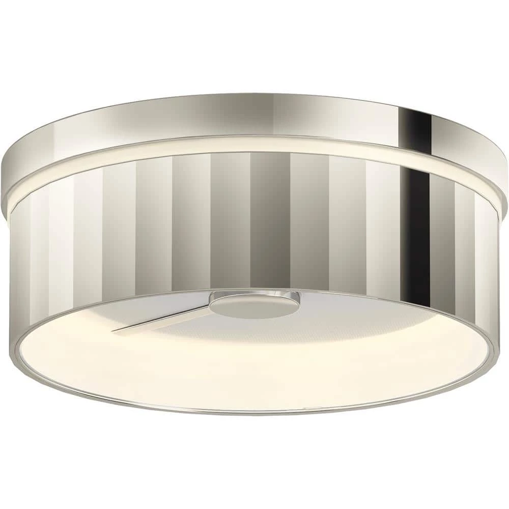 Simpalo 14.875 in. Polished Nickel LED Flush Mount by KOHLER 1 Simpalo 14.875 in. Polished Nickel LED Flush Mount by KOHLER