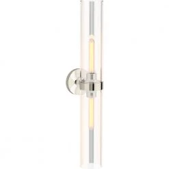 Purist 2 Light XL Polished Nickel Indoor Bathroom Vanity Light Fixture, UL Listed by KOHLER