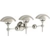 Vorleigh 3-Light 31.625 in. W Polished Nickel Sconce by KOHLER