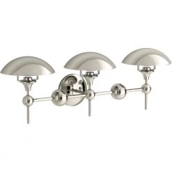 Vorleigh 3-Light 31.625 in. W Polished Nickel Sconce by KOHLER