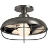 Modern Farm 12 in. 1-Light Valiant Nickel Flush Mount by KOHLER