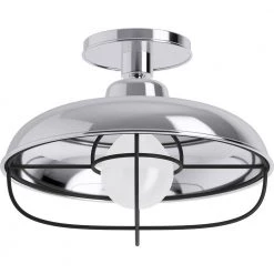 Modern Farm 12 in. 1-Light Valiant Nickel Flush Mount by KOHLER -KOHLER Sale Store valiant nickel kohler flush mount lights 23670 fm01 vnl c3 1000