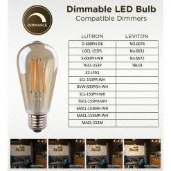40-Watt Equivalent ST19 Decorative Bulb Amber Glass Filament Vintage Style Led Light Bulb Warm White (12-Pack) by Viribright -KOHLER Sale Store viribright edison bulbs 641350 12sc fa 1000