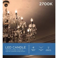 35-Watt Equivalent B10 Dimmable E12 Candelabra Base LED Light Bulb Warm White (12-Pack) by Viribright -KOHLER Sale Store viribright edison bulbs 750192 12mc 1f 1000