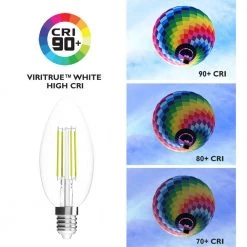 35-Watt Equivalent B10 Dimmable E12 Candelabra Base LED Light Bulb Warm White (12-Pack) by Viribright -KOHLER Sale Store viribright edison bulbs 750192 12mc 44 1000