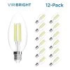 35-Watt Equivalent B10 Dimmable E12 Candelabra Base LED Light Bulb Warm White (12-Pack) by Viribright