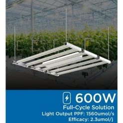 3 ft. 600-Watt Indoor Full Spectrum Integrated LED Canopy Grow Light Fixture Daylight 5000K 1560 UmolS 1-Fixture by Viribright -KOHLER Sale Store viribright grow light kits 290108 1f 1000