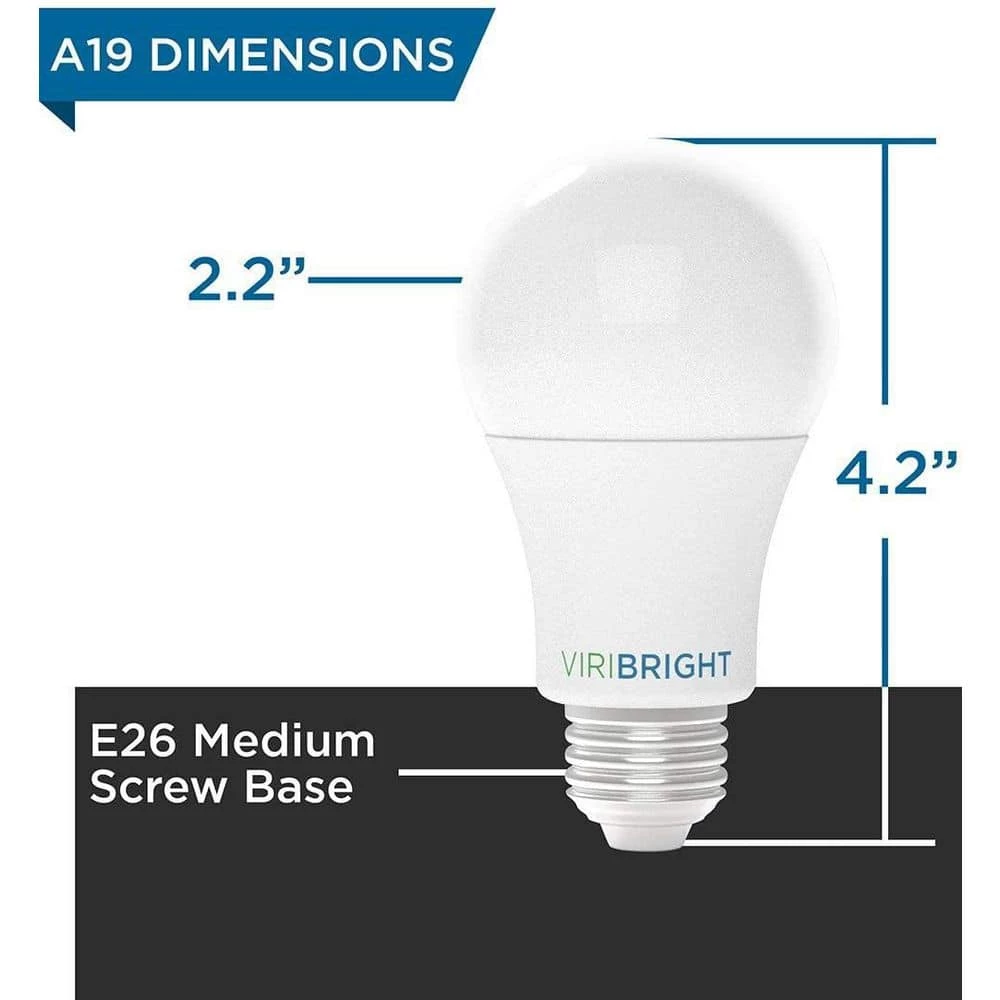 Viribright 60-Watt Equivalent 9-Watt A19 E26 Medium Base Non-Dim 4000K Egg-Shell Create Package LED Light Bulb (50-Pack) 3 Viribright 60-Watt Equivalent 9-Watt A19 E26 Medium Base Non-Dim 4000K Egg-Shell Create Package LED Light Bulb (50-Pack) - Image 3