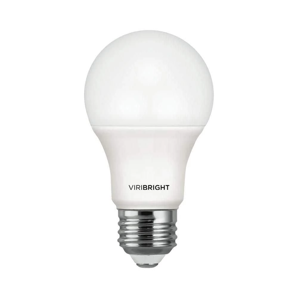 Viribright 60-Watt Equivalent 9-Watt A19 E26 Medium Base Non-Dim 4000K Egg-Shell Create Package LED Light Bulb (96-Pack) 1 Viribright 60-Watt Equivalent 9-Watt A19 E26 Medium Base Non-Dim 4000K Egg-Shell Create Package LED Light Bulb (96-Pack)