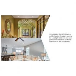 Viribright 75-Watt Equivalent 13-Watt BR40 E26 Medium Base Dimmable LED Light Bulb 4000K (8-Pack) -KOHLER Sale Store viribright led light bulbs 654655 8 44 1000