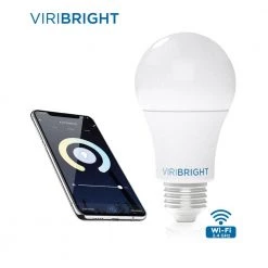 60-Watt Equivalent A19 White Ambiance 2700K Dimmable Wi-Fi Smart Connected LED Light Bulb by Viribright