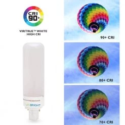 13W-18W Equivalent Cool White (4000K) GX23 Rotary Base Horizontal PL LED Light Bulb by Viribright -KOHLER Sale Store viribright led light bulbs 750157 1f 1000