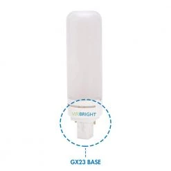 13W-18W Equivalent Cool White (4000K) GX23 Rotary Base Horizontal PL LED Light Bulb by Viribright -KOHLER Sale Store viribright led light bulbs 750157 4f 1000