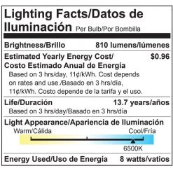 60-Watt Equivalent A19 GU24 LED Light Bulb Daylight (6-Pack) by Viribright -KOHLER Sale Store viribright led light bulbs 750337 6 4f 1000