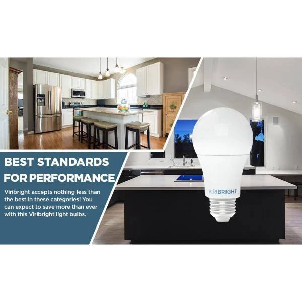 60-Watt Equivalent Soft White (2700K) A19 E26 Base LED Light Bulbs (12-Pack) by Viribright 4 60-Watt Equivalent Soft White (2700K) A19 E26 Base LED Light Bulbs (12-Pack) by Viribright - Image 4