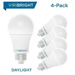 100-Watt Equivalent Soft White (2700K) A19 E26 Base LED Light Bulbs (4-Pack) by Viribright