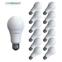 100-Watt Equivalent Daylight (6500K) A19 E26 Base LED Light Bulbs (12-Pack) by Viribright
