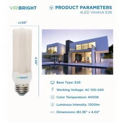 100-Watt Equivalent Dimmable 1500 Lumens UL Listed E26 LED Light Bulb 4000K Cool White (8-Pack) by Viribright -KOHLER Sale Store viribright led light bulbs 759605 8mc 76 1000