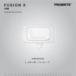 100-Watt Equivalent Integrated LED White 5 Color Tunable Residential Wall Pack Light, 2700K to 5000K by PROBRITE -KOHLER Sale Store white probrite flood lights fsnx15 5cct wh 66 1000