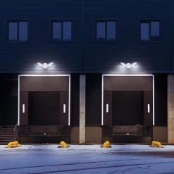 200 Watt-Equivalent White Outdoor Integrated LED Flood Light, 3000 Lumens, Twin Head Flood Light by PROBRITE -KOHLER Sale Store white probrite flood lights fsxd30 pc 4k wh 1f 1000