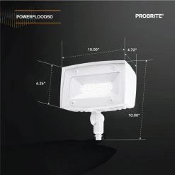 Powerflood 350-Watt Equivalent White Integrated LED Flood Light, 5000 Lumens, Dusk-Dawn Outdoor Security Light (2-Pack) by PROBRITE 9 Powerflood 350-Watt Equivalent White Integrated LED Flood Light, 5000 Lumens, Dusk-Dawn Outdoor Security Light (2-Pack) by PROBRITE -KOHLER Sale Store white probrite flood lights pwrf50 pc 4k wh 40 1000