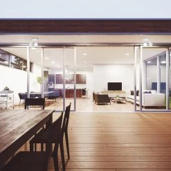 Stellar 150-Watt Equivalent White Outdoor Integrated LED, 2250 Lumens Twin Head 5 CCT Tunable Security Light by PROBRITE -KOHLER Sale Store white probrite flood lights stlr22 pc 5cct wh 44 1000