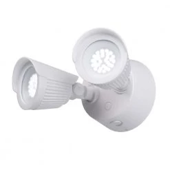 Stellar 150-Watt Equivalent White Outdoor Integrated LED, 2250 Lumens Twin Head 5 CCT Tunable Security Light by PROBRITE -KOHLER Sale Store white probrite flood lights stlr22 pc 5cct wh c3 1000