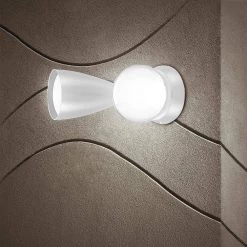 Twin-Head Directional White Outdoor Integrated LED Flood Light for Outdoor Security Lighting with Dusk to Dawn by PROBRITE -KOHLER Sale Store white probrite flood lights tpar2 pc wh c3 1000