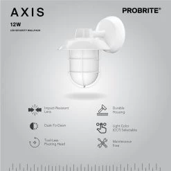 75-Watt Equivalent Integrated LED White Dusk to Dawn Wall Pack Light with Pendant Mount, 3000K to 5000K by PROBRITE -KOHLER Sale Store white probrite parking lot lights axs12 3cct pc wh 40 1000